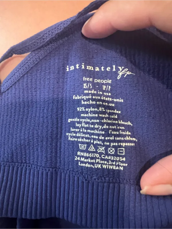 Free people intimately seamless Navy Ribbed Halter Crop Top - Image 7