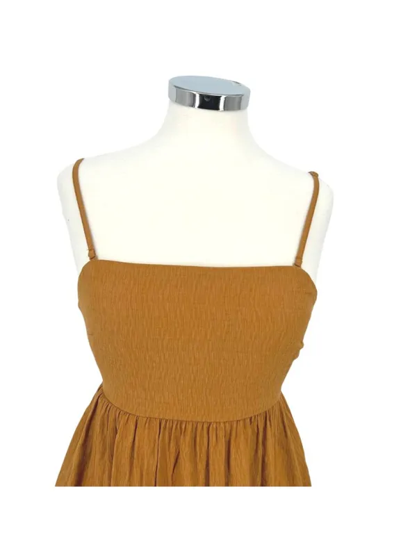 Wishlist Cleo Babydoll Cutout Tank Top Khaki Brown Size Small NWT Boho Cottage - Image 2