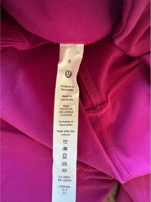 Lululemon Instill High Rise 25” Magenta Purple Size 6 NWT - Image 6