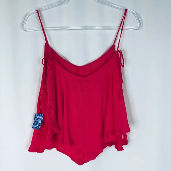 Intimately Free People | Crossroads Tie-Strap Cami Sandy Hot Pink Rayon Tank NWT - Image 6
