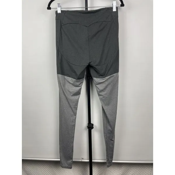 Gymshark Two‎ Tone Grey Colorblock Crossover Athletic Leggings Women's Size M - Image 5