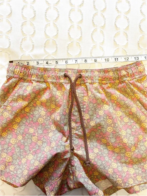 Toad & Co Boundless Brown Pink Green Floral Shorts Boho Granola Outdoor Smal - Image 8