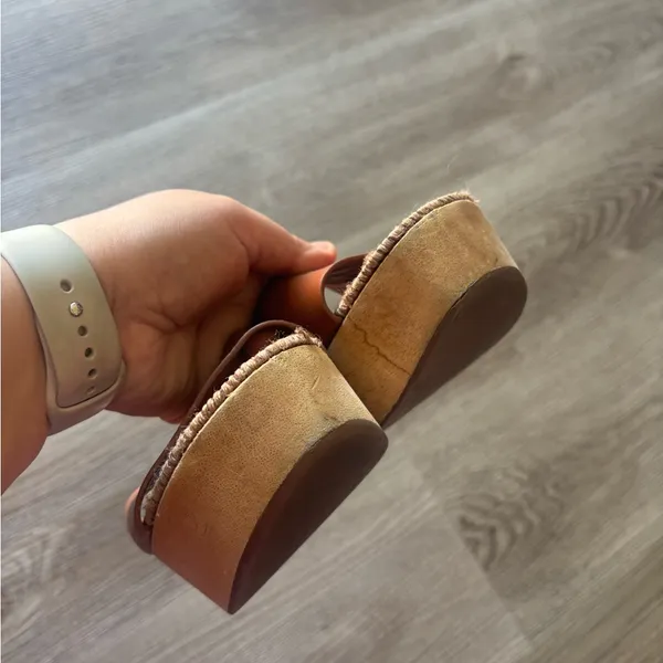 Tory Burch Wedge Leather Sandals - Image 7