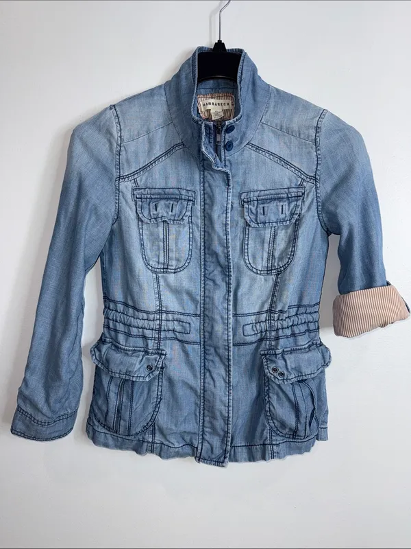 Anthropologie Marrakech anorak utility chambray jacket size XS petite - Image 2