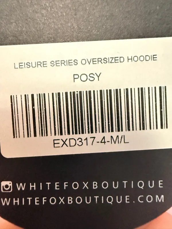 NWT White Fox Boutique Leisure Hoodie Sold Out Pink Posy Size M/L Oversized - Image 4