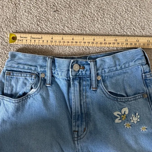 Madewell The Perfect Vintage Summer Jeans Embroidered Edition Size 24 Floral - Image 9
