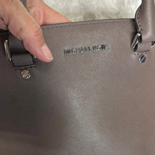 Michael Kors Brown Satchel Saffiano Leather - Image 5