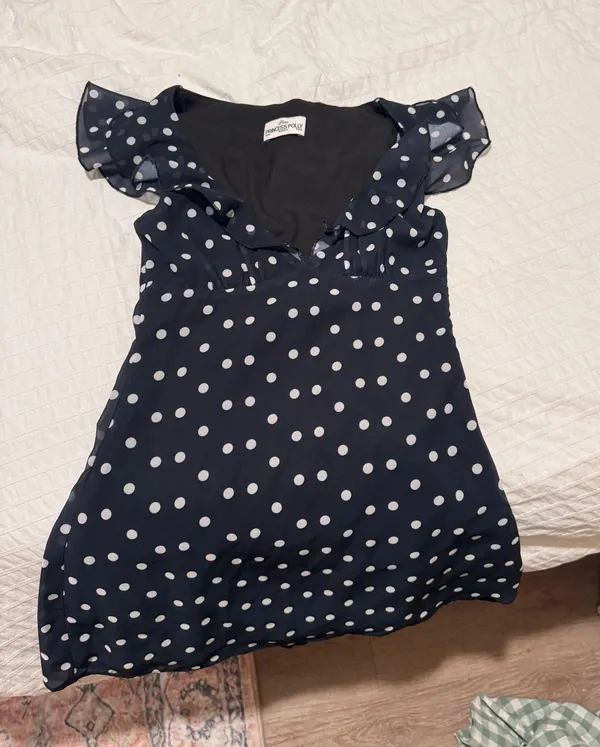 Princess Polly I Guess So Dress Blacl Polka Dot - Image 4