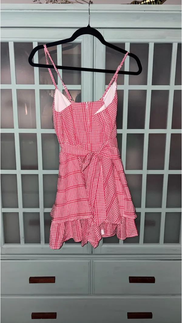 Charmed Hearts Dress Red Gingham  - Image 2