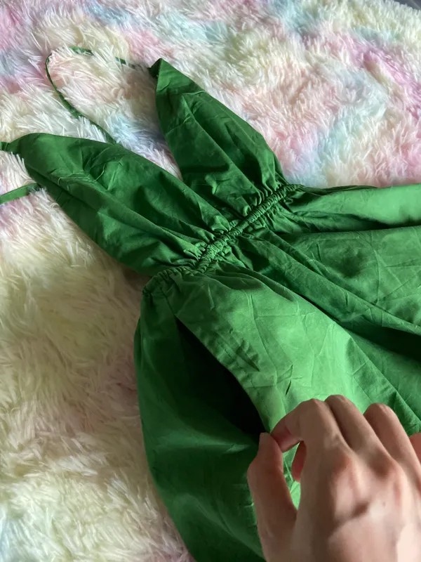 Ruffled Sleeveless Solid Romper Green - Image 4