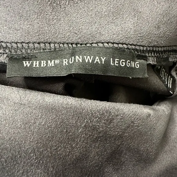 White House Black Market Gray leggings size 4 suede like feel - Image 8