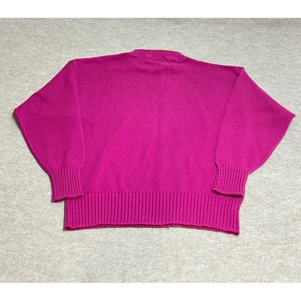 Vintage Lions Pride Magenta Pink Crewneck Sweater Made in USA Women Large Knit‎ - Image 3