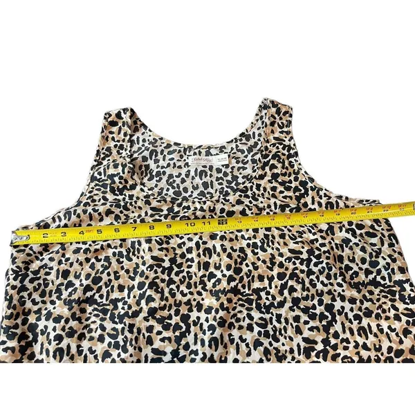 Faded Glory Sleeveless Semi Sheer Animal Cheetah Print Top XL - Image 5
