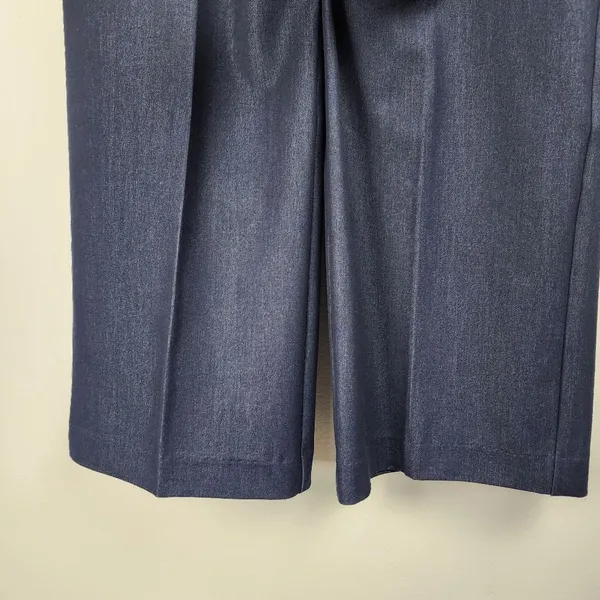 Jones New York Suit Pants Wide Leg Professional Career Business Blue Size 6 - Image 12