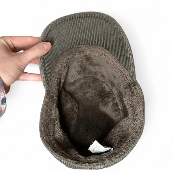 The North Face Y2K Faux Fur Lined Corduroy Hat Dark Green Women’s Small - Image 5