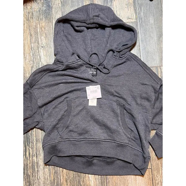 American Eagle Outfitters Seriously Lived In Gray Pullover Hoodie Sweatshirt Med - Image 3