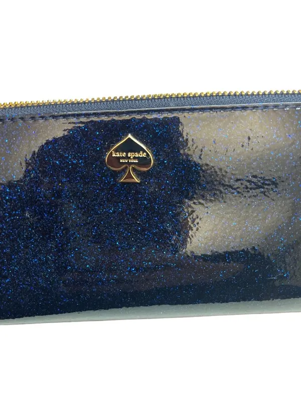 Kate Spade Glitter Bug Mattie Cosmetic Bag Navy Blue Sparkle NWT - Image 4