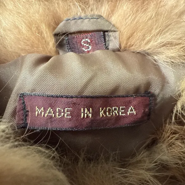 Vintage Genuine Rabbit Fur Coat Jacket Small Made In Korea Variegated RN66109 - Image 13