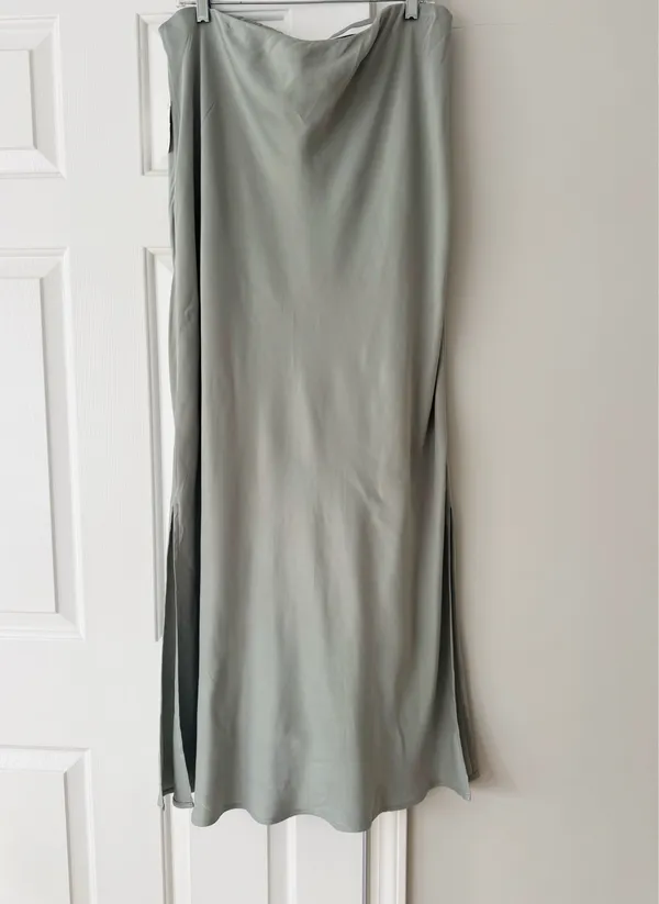 Anthropologie The Tilda Maxi Slip Skirt:Side-Slit Edition, Size XL - Image 9