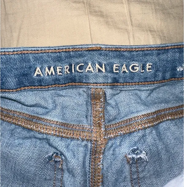 American Eagle Ripped Jean Shorts Denim - Image 2
