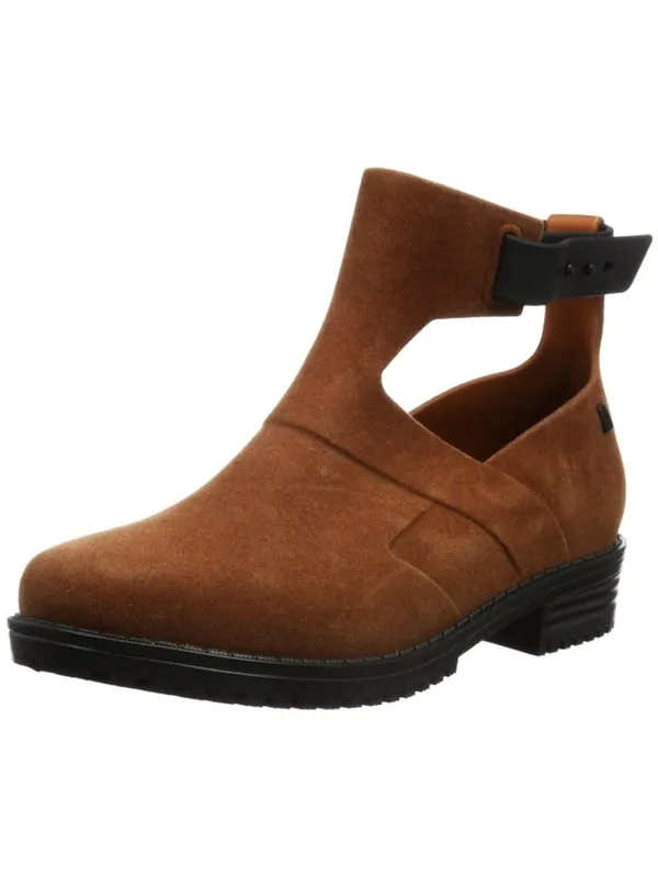 Melissa Antares II Boots Brown Low Cut-Out Suede Buckles Ankle Flat Booties 7 - Image 6