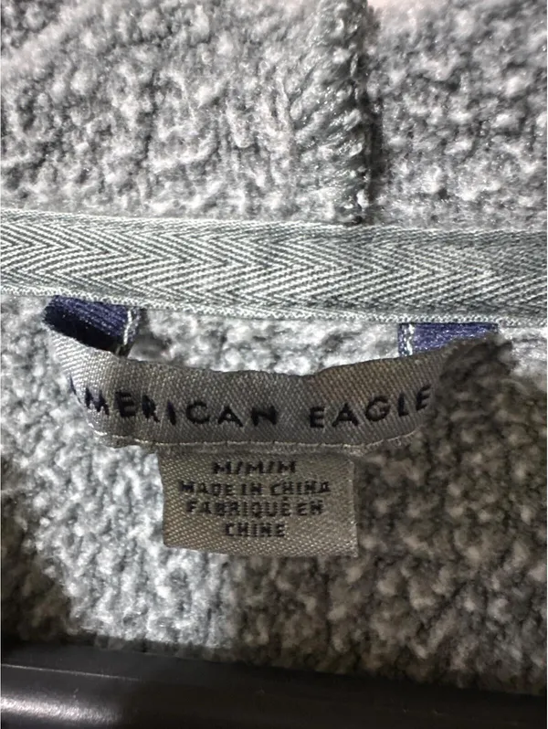 Cozy AF American Eagle Hoodie - Sherpa Lined, Size M - Image 2