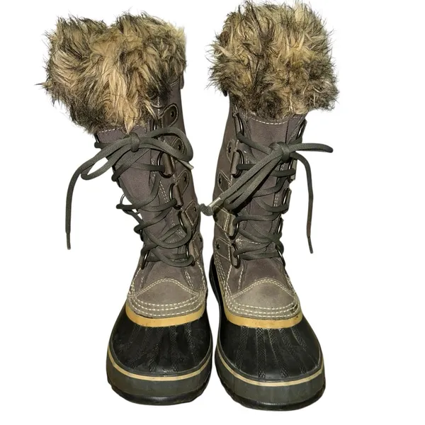Sorel Joan of Arctic Waterproof Winter Boots Quarry‎ & Black Size 6 - Image 2