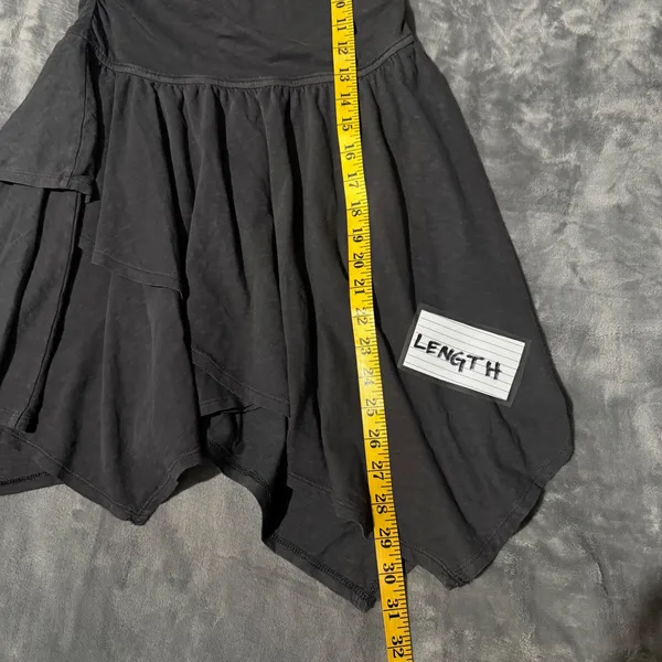 Aerie OG Sunlight Strapless Mini Dress S Charcoal Gray Festival Grunge Fairy - Image 6