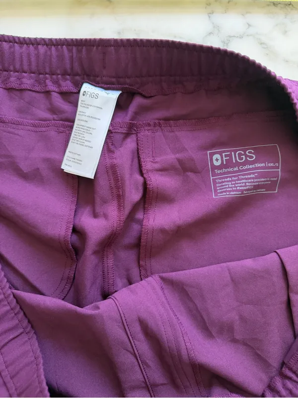 NWOT Figs Zamora Jogger Pants Womens 5XL Purple Technical Collection Scrubs - Image 6