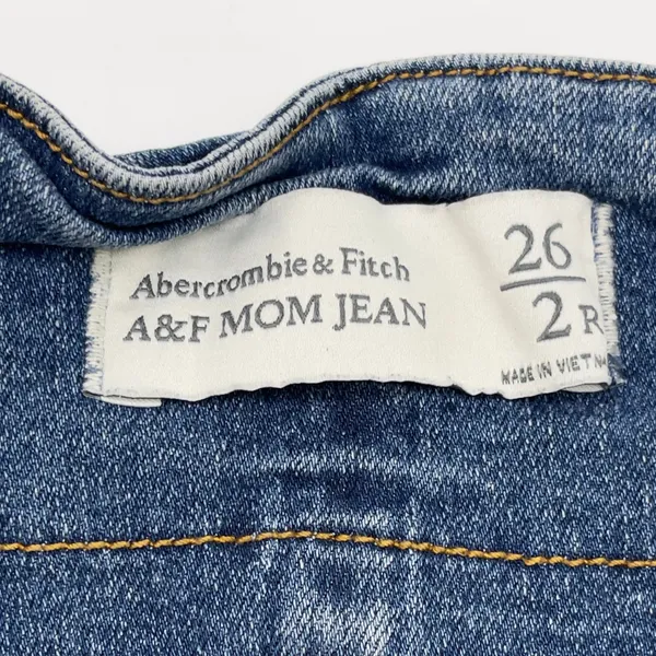 Abercrombie Fitch Mom Jean Women 26/2R Paperbag Waist Tie Belt Indie Street Chic - Image 8
