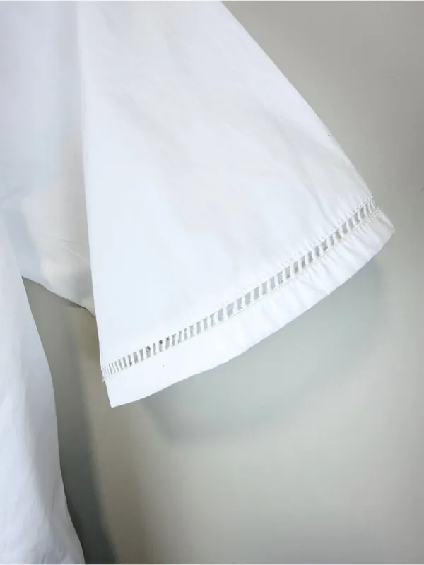 Madewell White Cotton Midi Dress NWT XXS Collared Poplin Slip Lined Summer - Image 11