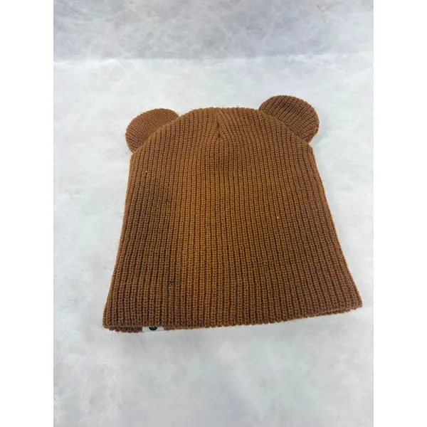 FURTALK Brown Bear Ear Knit Beanie Hat‎ Womens Ribbed Acrylic Winter Cap - Image 4