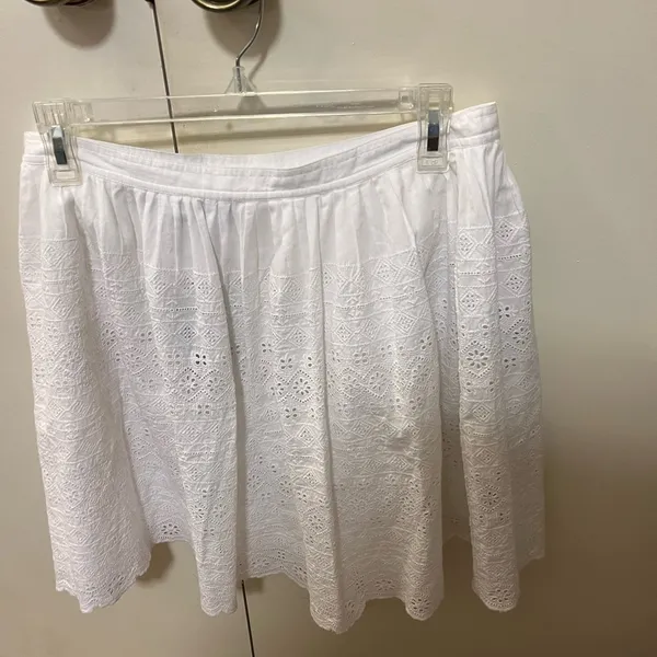 NWT POLO RALPH LAUREN Women’s Eyelet Cotton Mini Skirt White 8 - Image 5