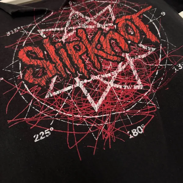 Slipknot sz M/L Womens Cut Off Band Tee Distressed Trashed Grunge Goth Punk Rock - Image 4