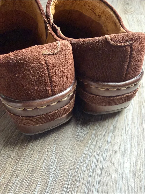 Born Handcrafted Wool Blanket Leather Slip On Boho Southwestern Clogs Size 7.5 - Image 10