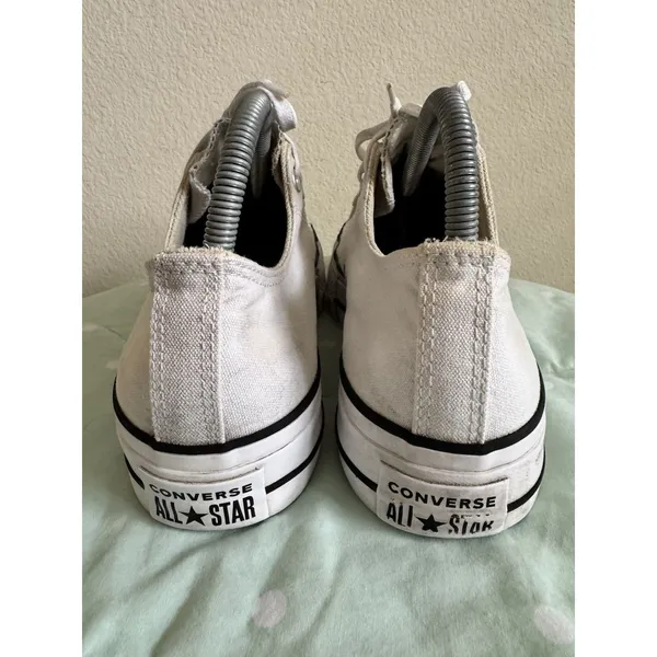 Converse All Star Low Top Lace-Up Sneakers White Womens size 9.5 - Image 8