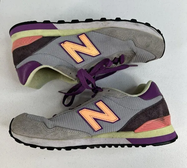 New Balance Women’s 9.5 B 515 Sneakers WL515MNF Gray Purple Casual Classic Shoes - Image 4