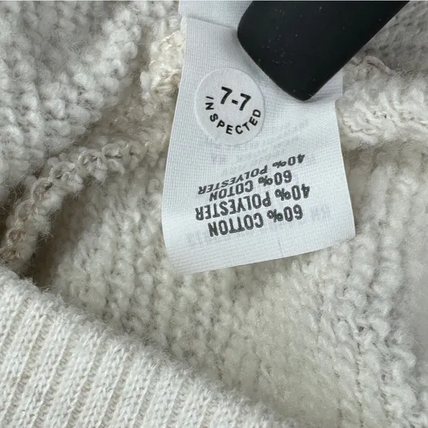 Aerie Leopard Print Oversized‎ Sweatshirt Cream Tan Beige Small Quarter Zip - Image 11