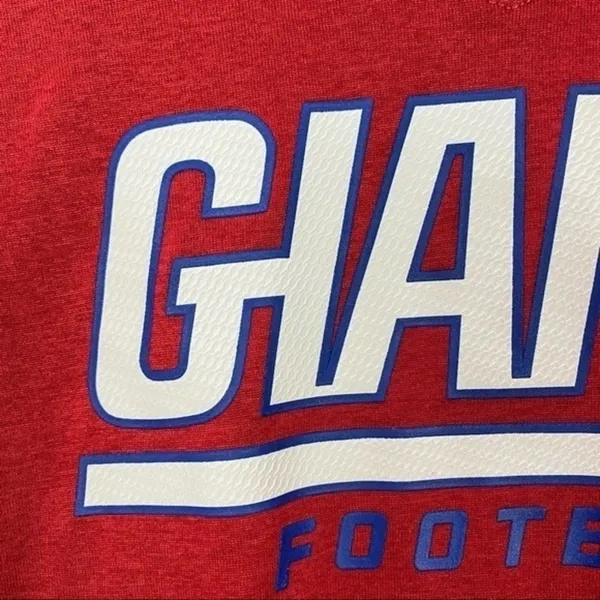 Nike NFL Giants Dri-Fit Red‎ V-Neck Short Sleeve Tee - Image 5