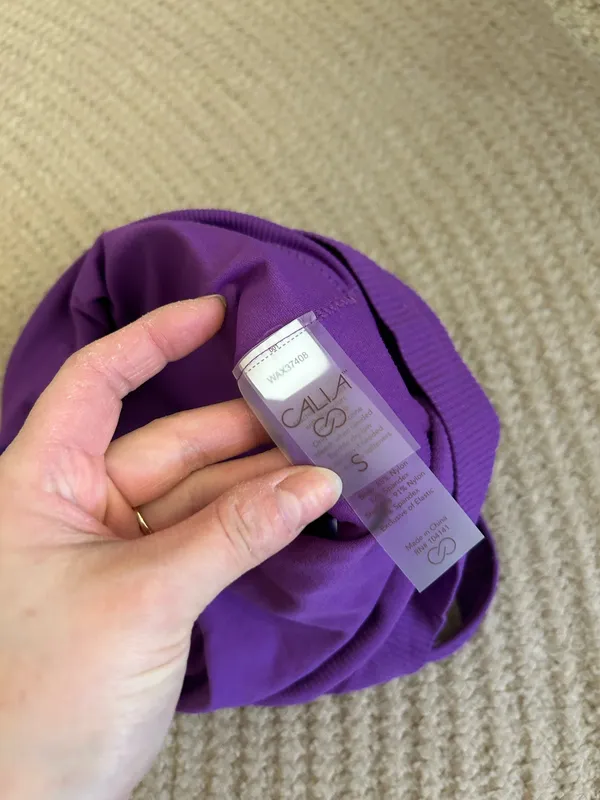 Calia purple ribbed crop top - Image 6