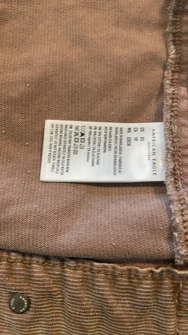 American Eagle Tan Corduroy Jacket XS - Image 8