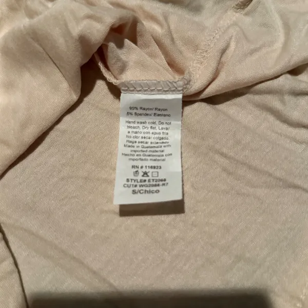 NWT‎ Easel Women Blush Pink Long Sleeve Ruffle Hem Tunic Top ET2088 Small - Image 4