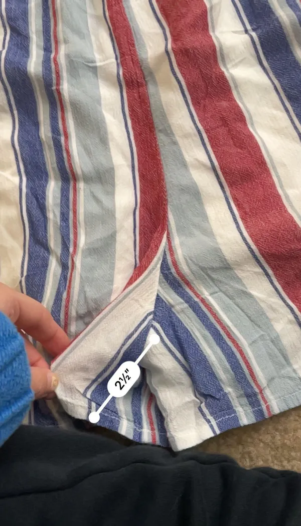American Eagle Red White Blue Striped Romper - Image 6