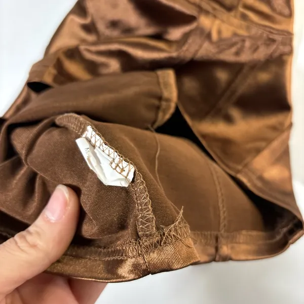Brown Satin Bustier Top Size L - Image 6