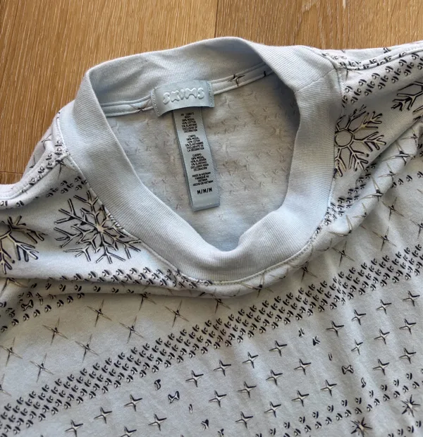 SKIMS limited edition glacier fair isle boyfriend long sleeve and boxer set - Image 7