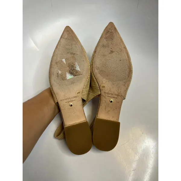 Jennifer Sumko Antonio Melani Slingback Flats Womens 6M Tan Excellent Shell - Image 6