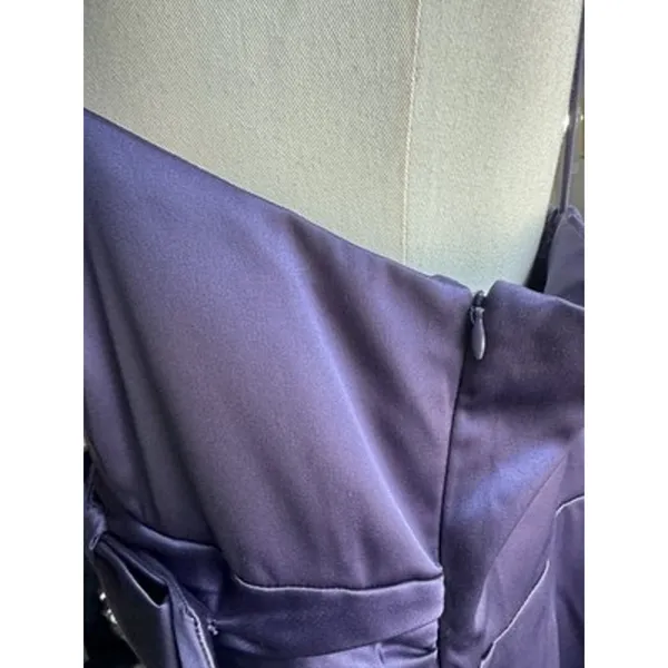 Vintage 80s Madison Leigh Eggplant Purple Sleeveless Dress Size 14 NWT Deadstock - Image 13