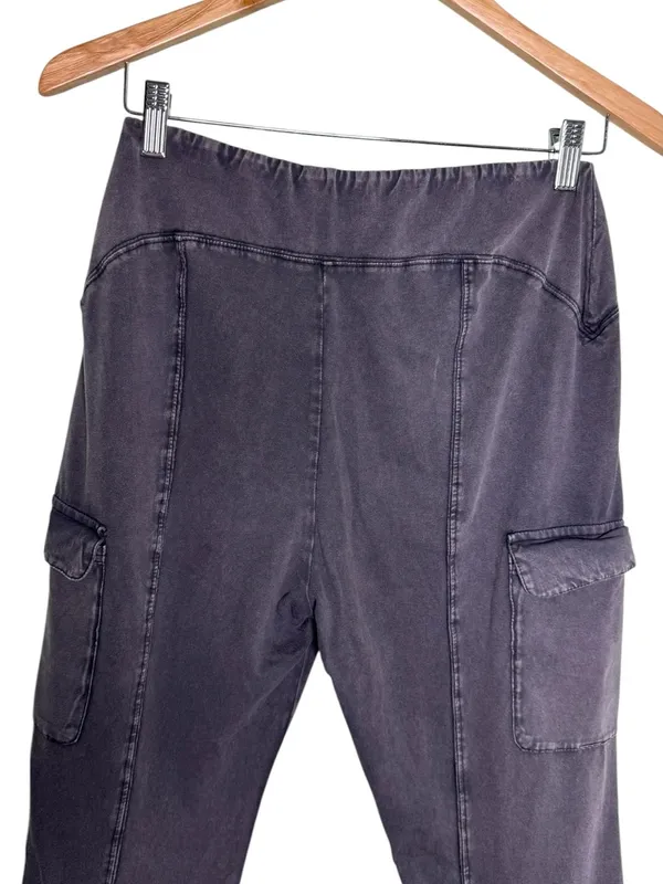 Out From Under Aria Cargo Flare Pants Washed Grey Medium Lounge Urban Outfitters - Image 8