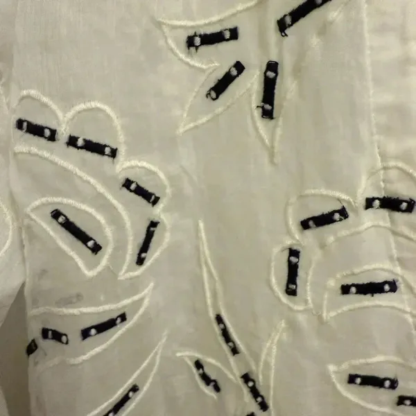 Amit Aggarwal Anthropologie Ramona Embroidered White Babydoll Top SIZE XSMALL - Image 7
