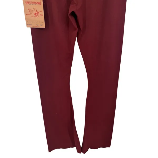 NWT True Religion Eva Pant Redwood Athletic Hook Up Flare Leggings Size Medium - Image 10